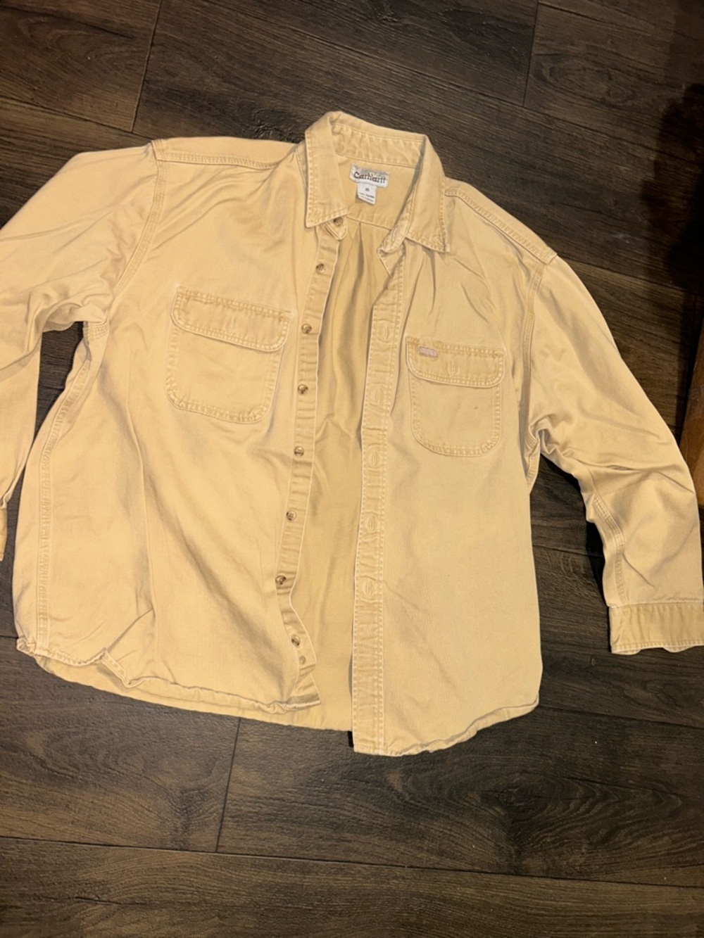 Men’s Carhartt Light Khaki Work Button-Up Shirt